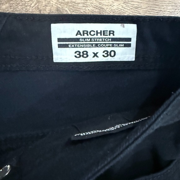 Buffalo David Bitton Archer Slim Stretch Black Jeans Mens 38x30 - Picture 2 of 6